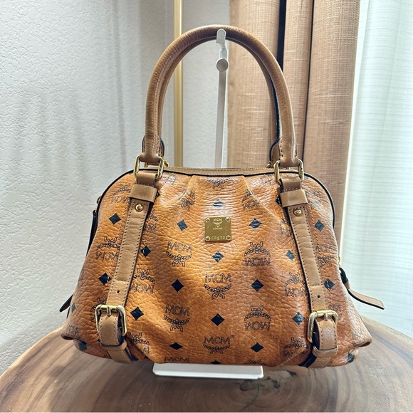 MCM Handbags - Authentic MCM Satchel cognac